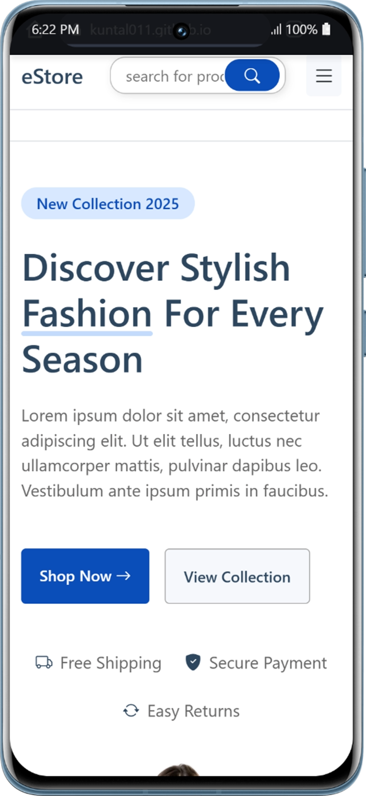 eStore ecommerce web